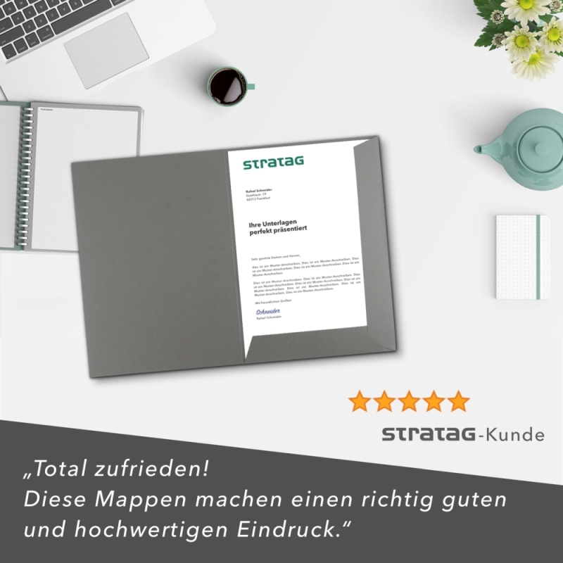 10 Stück Präsentationsmappen BL-exclusivdruck® Naturkarton (1741)