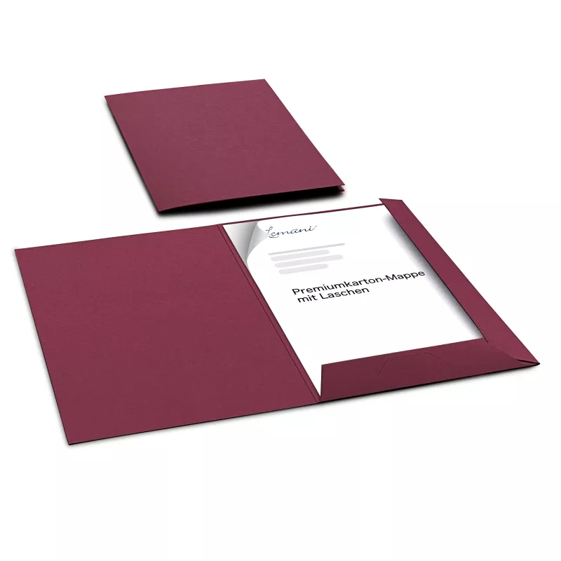 10 Stück Präsentationsmappen mit Laschen Lemani® Premium-Karton (1731)
