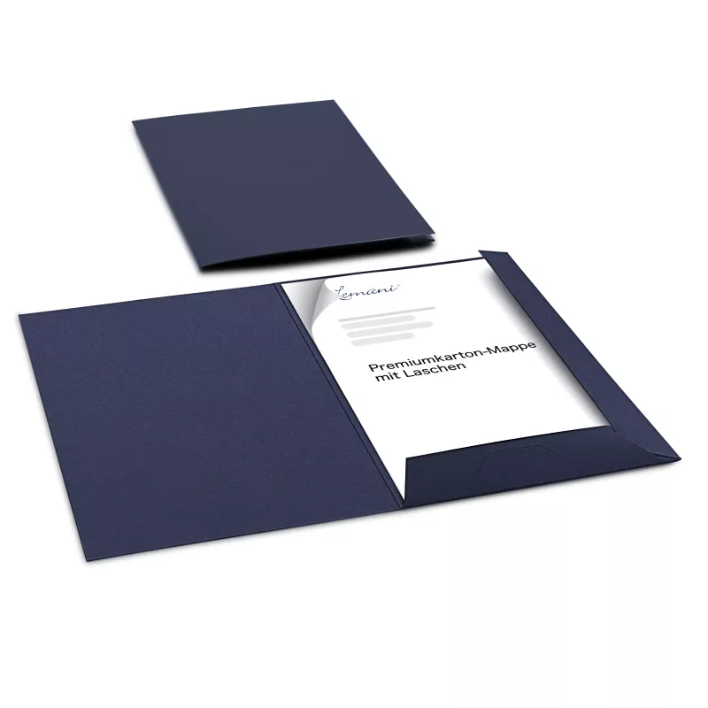 10 Stück Präsentationsmappen mit Laschen Lemani® Premium-Karton (1721)