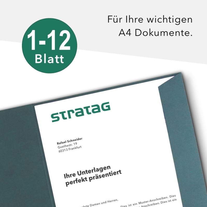 10 Stück Präsentationsmappen ECO Recyclingkarton (1711)