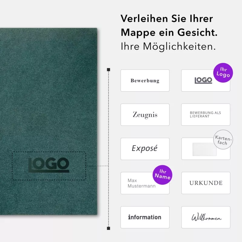 10 Stück Präsentationsmappen mit Laschen ECO Recyclingkarton (1711)