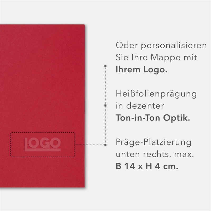 40 Stück Präsentationsmappen BL-exclusivdruck® Naturkarton