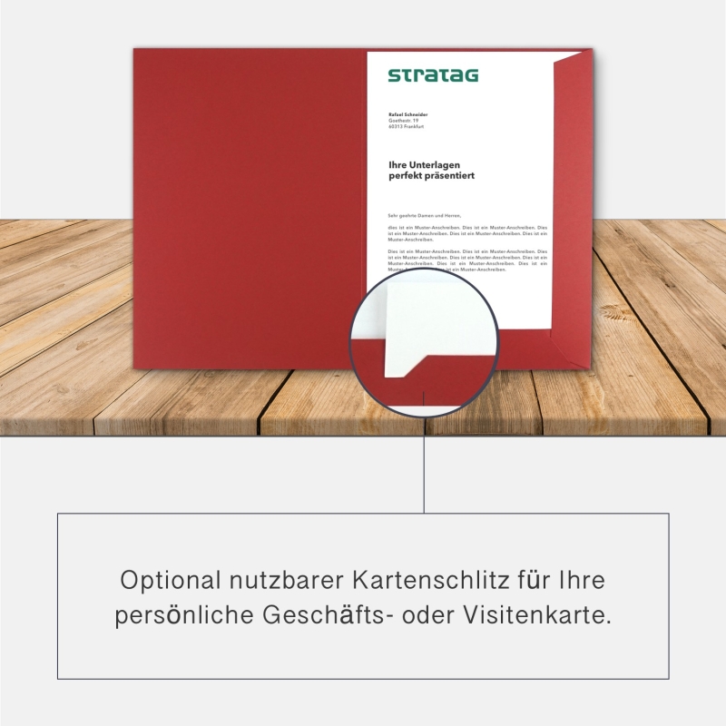 40 Stück Präsentationsmappen BL-exclusivdruck® Naturkarton