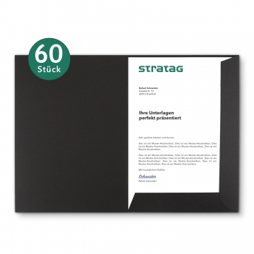 60 Stück Präsentationsmappen BL-exclusivdruck® Naturkarton