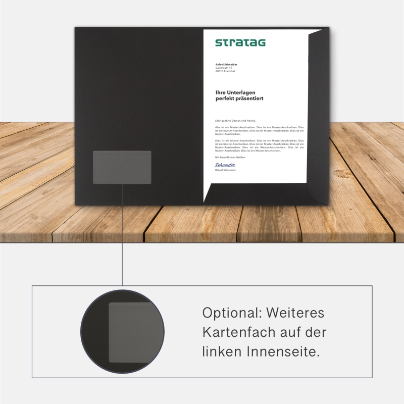 60 Stück Präsentationsmappen BL-exclusivdruck® Naturkarton