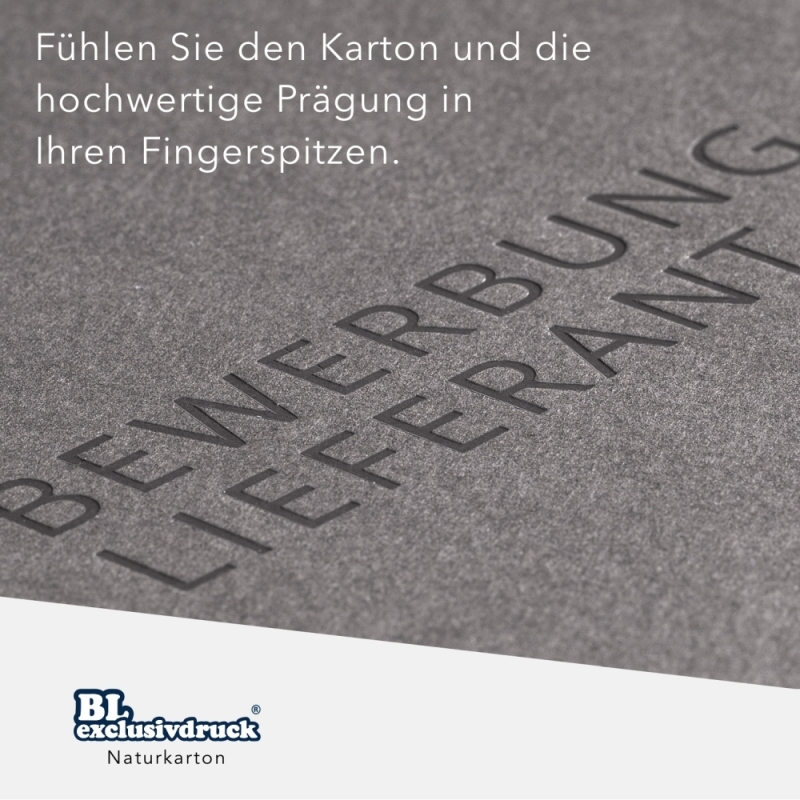 60 Stück Präsentationsmappen BL-exclusivdruck® Naturkarton