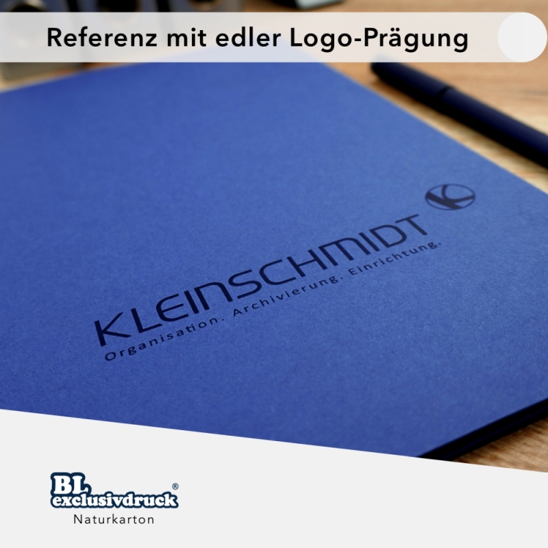 60 Stück Präsentationsmappen BL-exclusivdruck® Naturkarton