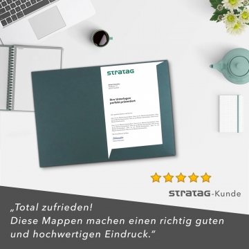 60 Stück Präsentationsmappen BL-exclusivdruck® Naturkarton