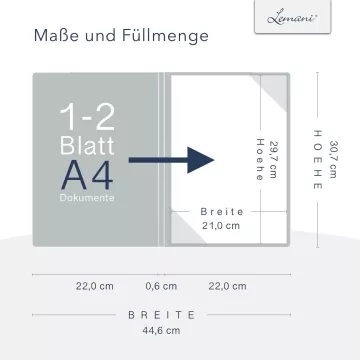 5 Stück Urkundenmappen Lemani® BASIC-plus Premium-Karton