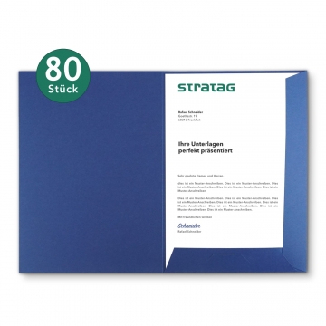 80 Stück Präsentationsmappen BL-exclusivdruck® Naturkarton