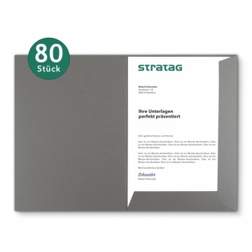 80 Stück Präsentationsmappen BL-exclusivdruck® Naturkarton