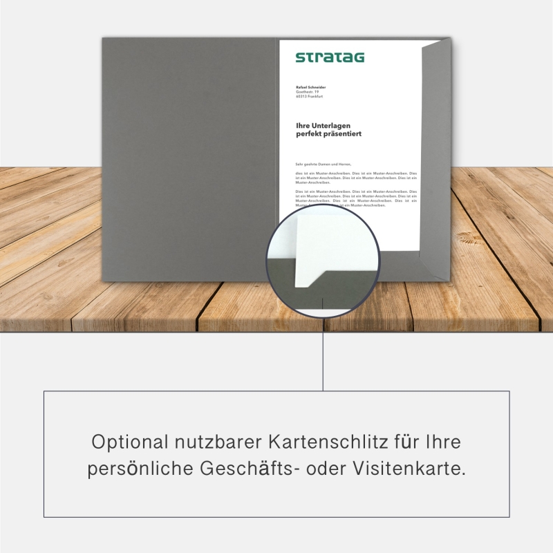 80 Stück Präsentationsmappen BL-exclusivdruck® Naturkarton