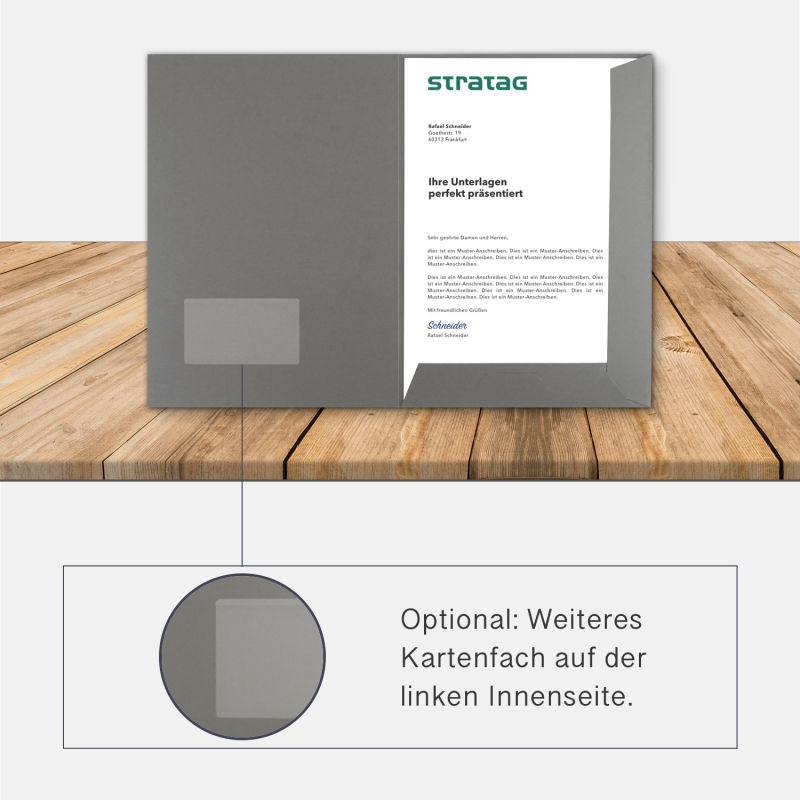 80 Stück Präsentationsmappen BL-exclusivdruck® Naturkarton