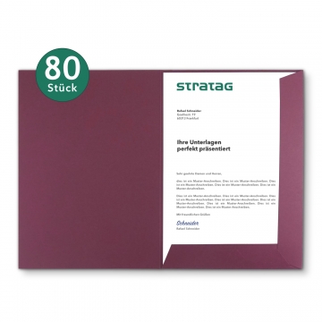 80 Stück Präsentationsmappen BL-exclusivdruck® Naturkarton