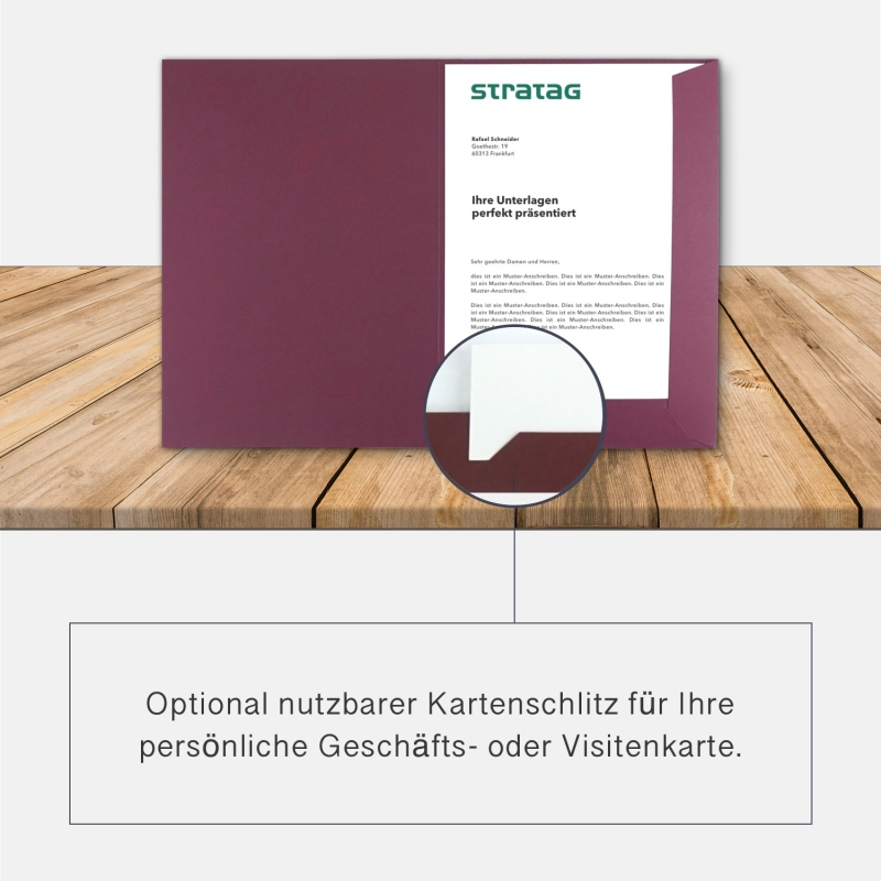 80 Stück Präsentationsmappen BL-exclusivdruck® Naturkarton