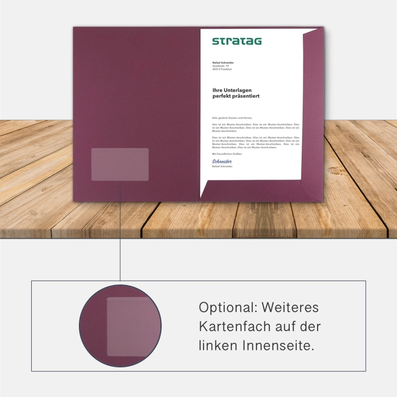80 Stück Präsentationsmappen BL-exclusivdruck® Naturkarton