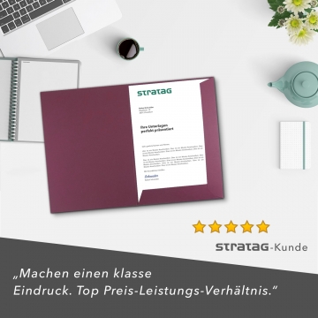 80 Stück Präsentationsmappen BL-exclusivdruck® Naturkarton