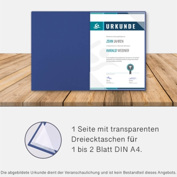 8 Stück Urkundenmappen STRATAG Basic - Edition BLUE