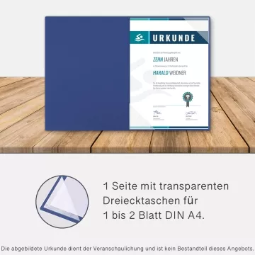 5 Stück Urkundenmappen STRATAG Basic - Edition BLUE
