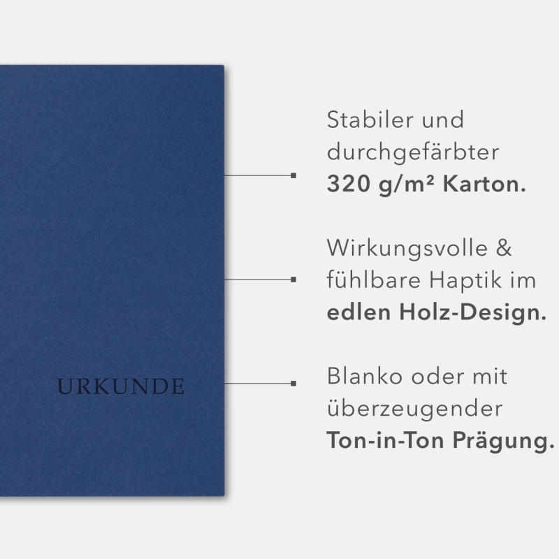 8 Stück Urkundenmappen STRATAG Basic - Edition BLUE