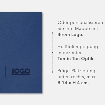 8 Stück Urkundenmappen STRATAG Basic - Edition BLUE