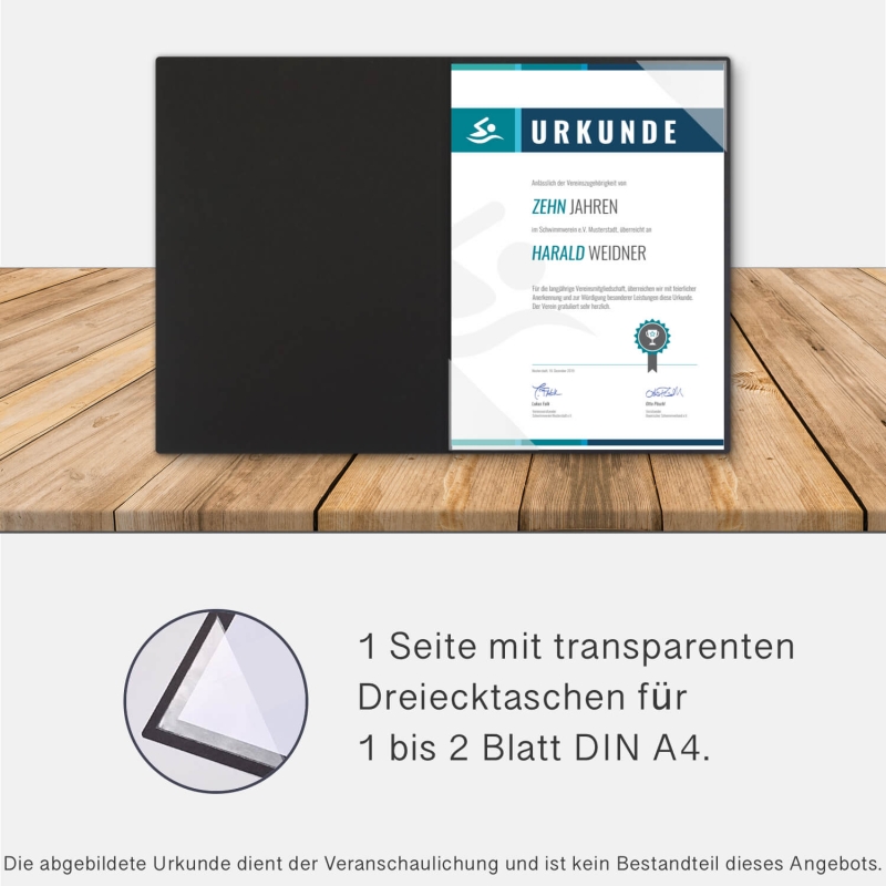 8 Stück Urkundenmappen STRATAG Basic - BLACK Edition