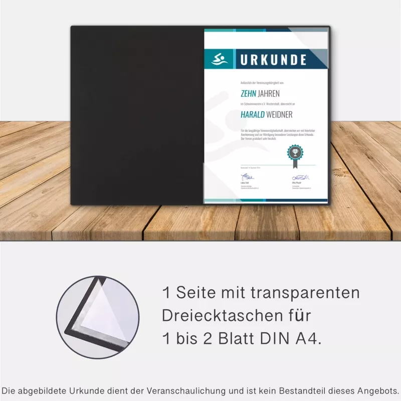 5 Stück Urkundenmappen STRATAG Basic - BLACK Edition