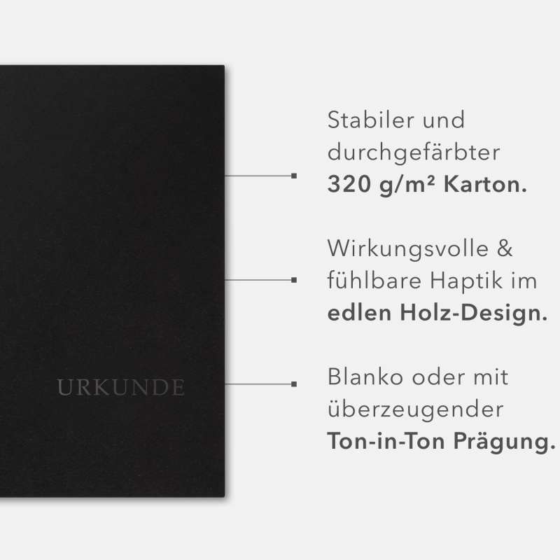 8 Stück Urkundenmappen STRATAG Basic - BLACK Edition