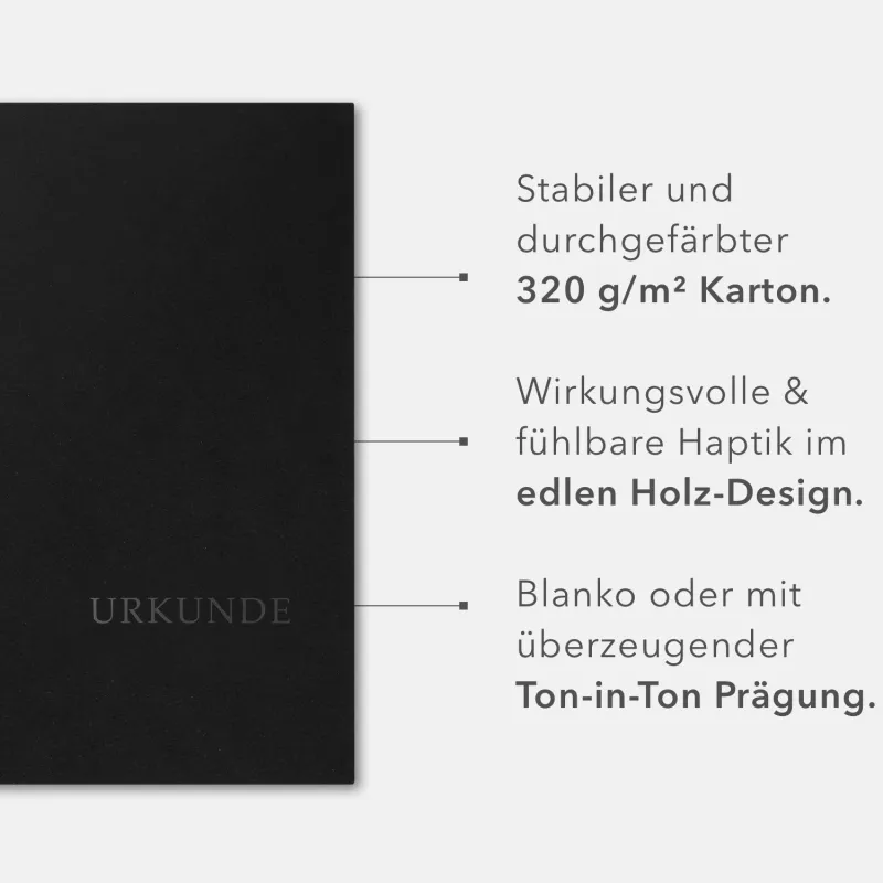 5 Stück Urkundenmappen STRATAG Basic - BLACK Edition
