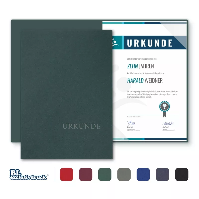 5 Stück Urkundenmappen ECO Basic Recyclingkarton