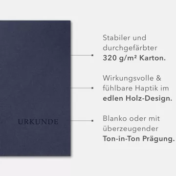 5 Stück Urkundenmappen BL-exclusivdruck® BASIC-plus Naturkarton