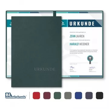 5 Stück Urkundenmappen ECO Basic-plus Recyclingkarton