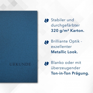 8 Stück Urkundenmappen Esclusiva® Basic Metallic-Effekt