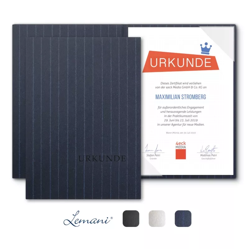 5 Stück Urkundenmappen Lemani® BASIC Premium-Karton