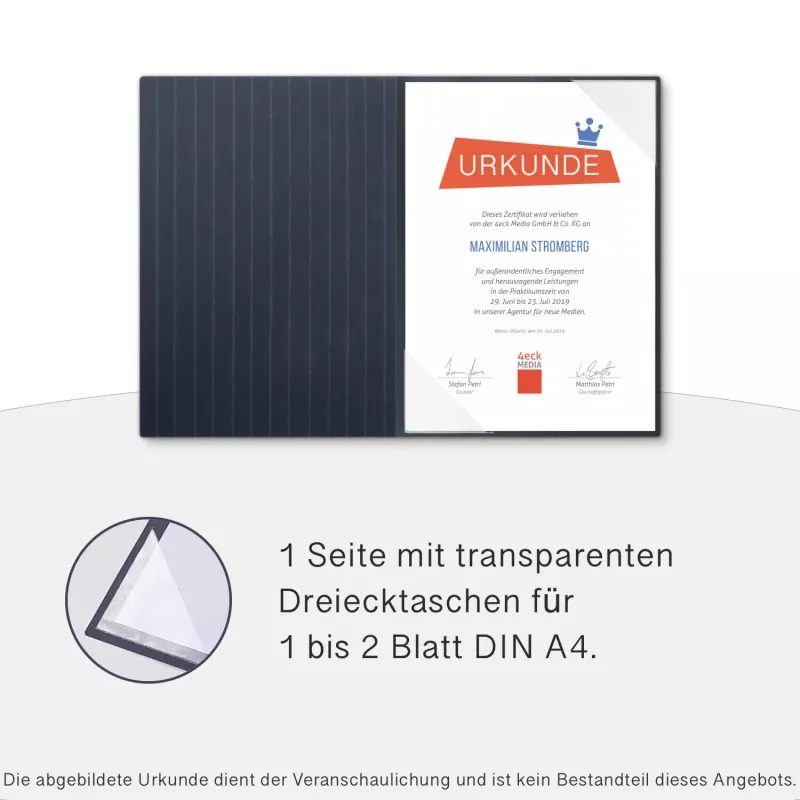 5 Stück Urkundenmappen Lemani® BASIC Premium-Karton