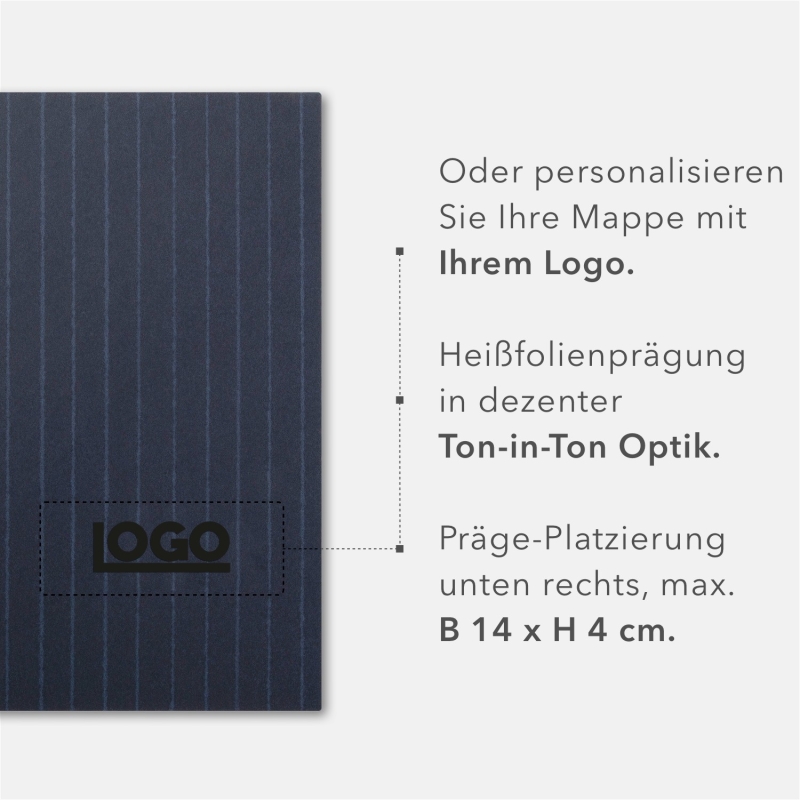 8 Stück Urkundenmappen Lemani® BASIC Textil-Design
