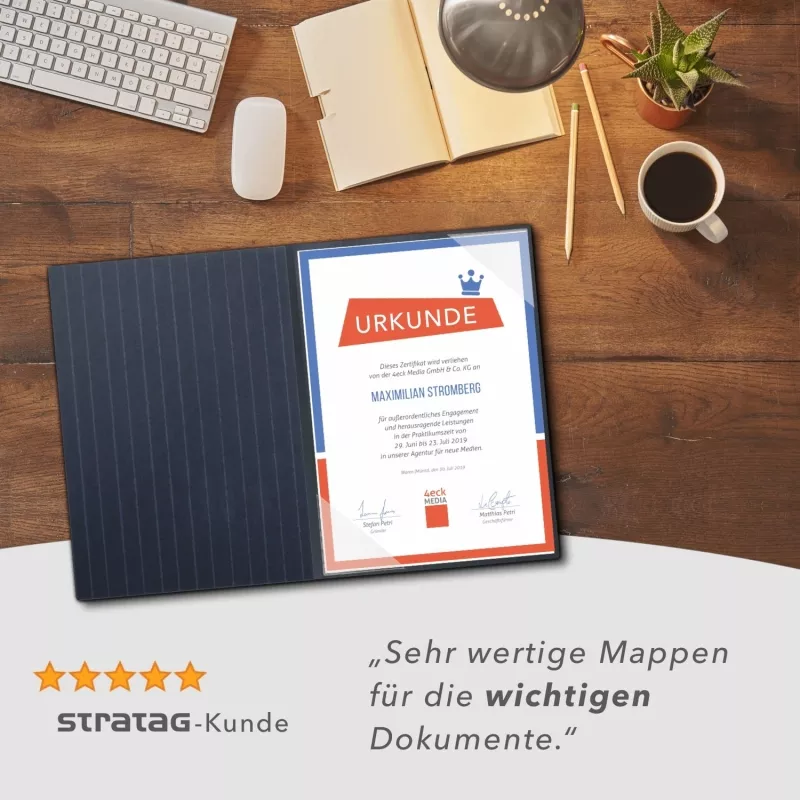 5 Stück Urkundenmappen Lemani® BASIC Premium-Karton