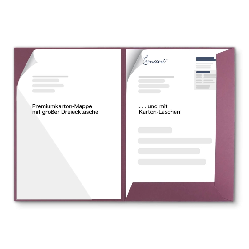 20 Stück Angebotsmappen mit Laschen BLexclusivdruck® Naturkarton