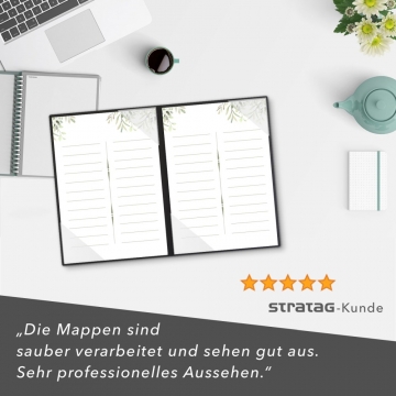 8 Stück Kondolenzmappen BL-exclusivdruck® BASIC-plus Naturkarton