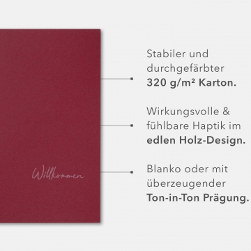 5 Stück Hotelmappen BL-exclusivdruck® OPTIMA-plus Naturkarton