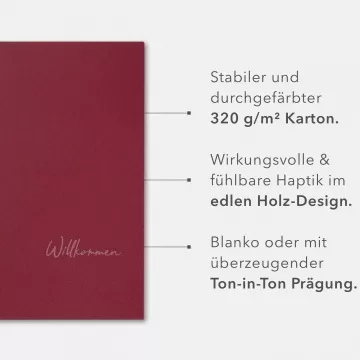 5 Stück Hotelmappen BL-exclusivdruck® OPTIMA-plus Naturkarton