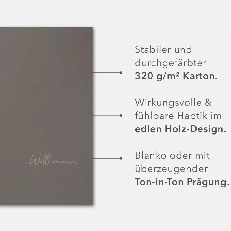 5 Stück Hotelmappen BL-exclusivdruck® OPTIMA-plus Naturkarton