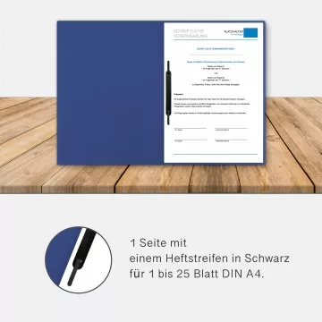 8 Stück Vertragsmappen mit Abheftstreifen BL-exclusivdruck® BL Naturkarton