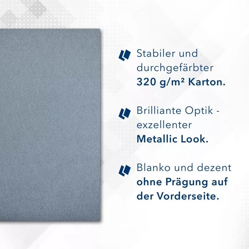 8 Stück Vertragsmappen mit Abheftstreifen Esclusiva® Classic-plus Metallic-Effekt