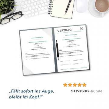 8 Stück Vertragsmappen mit Abheftstreifen Esclusiva® Classic-plus Metallic-Effekt