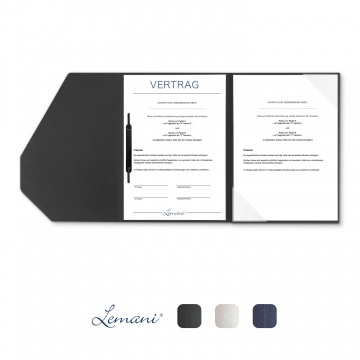 5 Stück Vertragsmappen mit Abheftstreifen Lemani® SMART Textil-Design