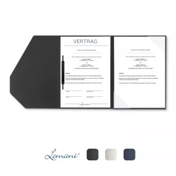 5 Stück Vertragsmappen mit Abheftstreifen Lemani® SMART Premium-Karton
