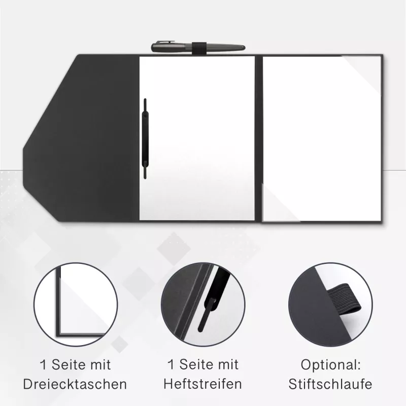 5 Stück Vertragsmappen mit Abheftstreifen Lemani® SMART Premium-Karton