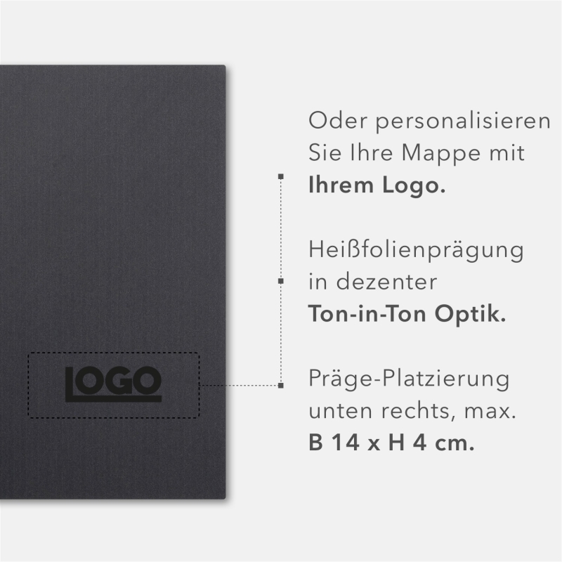 5 Stück Vertragsmappen mit Abheftstreifen Lemani® SMART Textil-Design