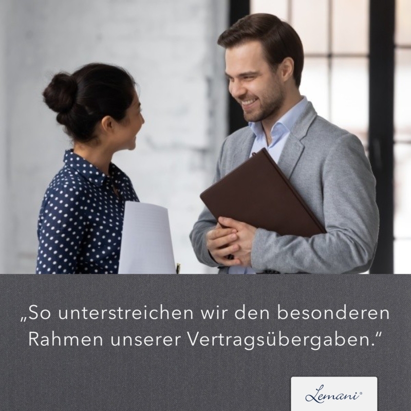 5 Stück Vertragsmappen mit Abheftstreifen Lemani® SMART Textil-Design